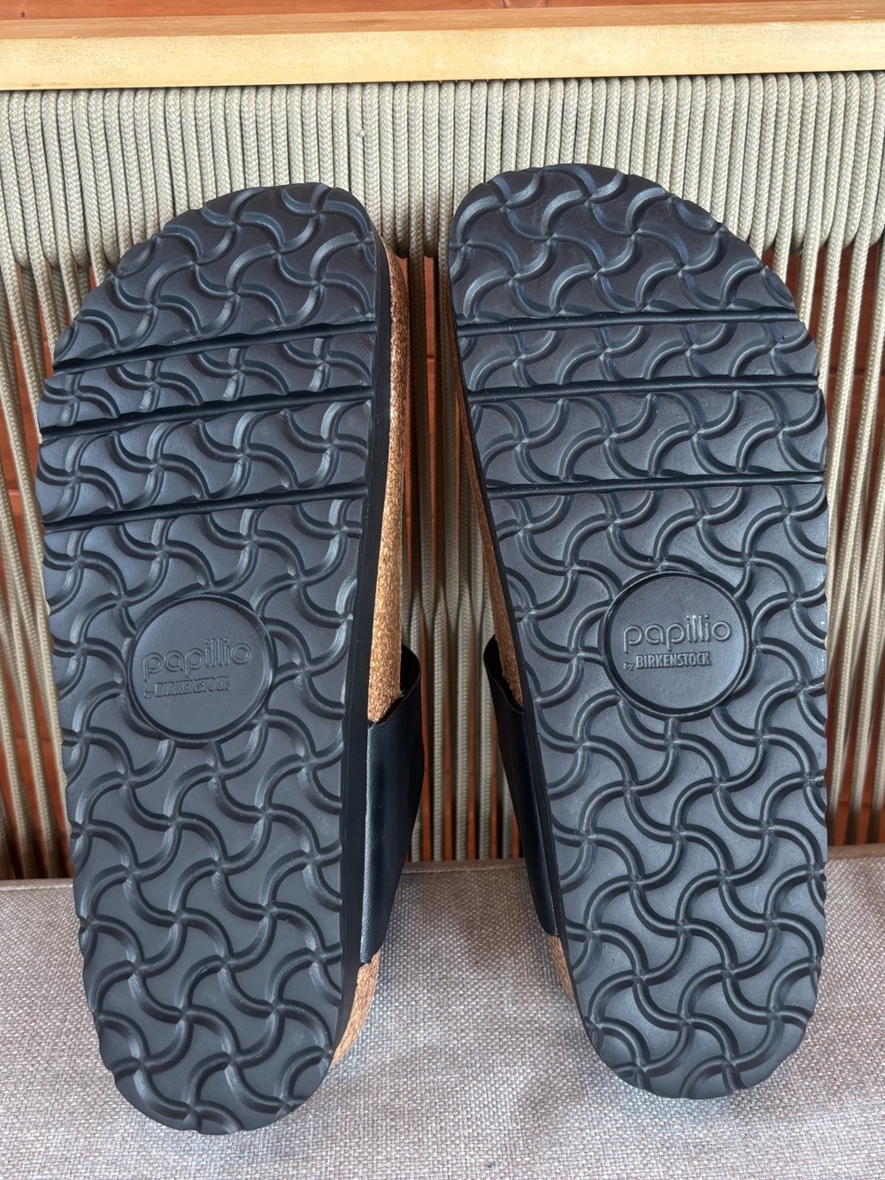 Birkenstock 💅 Papillio Gizeh Flex Vegan Leather Black Platform Sandals 37 38 39 - Picture 6 of 9